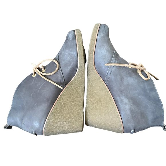 SPERRY Harlow Burnished Graphite Leather Wedge Chukka Bootie, 9 - Picture 3 of 9